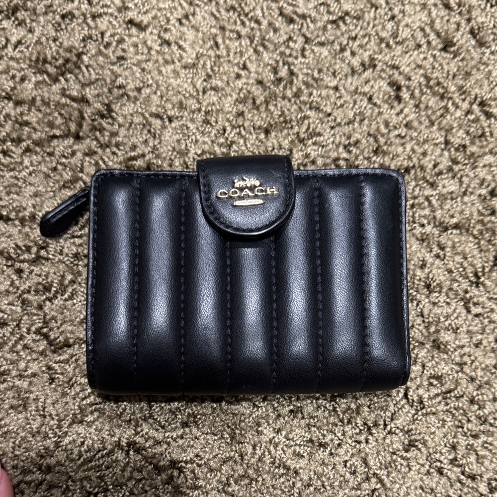 Coach Black Quilted Leather Wallet